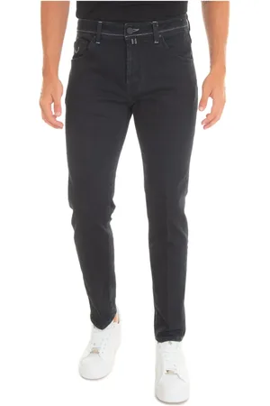 Jacob Cohen Jeans, Herre, Sort, W34, Denim, Slim Fit Denim Jeans