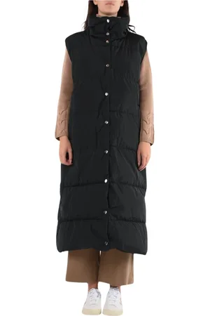 Max Mara Jakke, Dame, Sort, 2XS, Uld, Vendbar quiltet gilet med høj krave