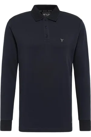 Carlo Colucci Top, Herre, Blå, M, Unik Kunstnerisk Herre Polo Shirt