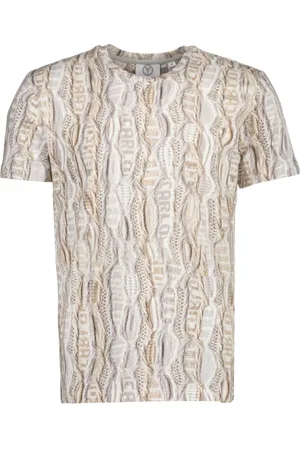 Carlo Colucci Top, Herre, , L, Bomuld, Rundhalset T-shirt med Ikonisk Print