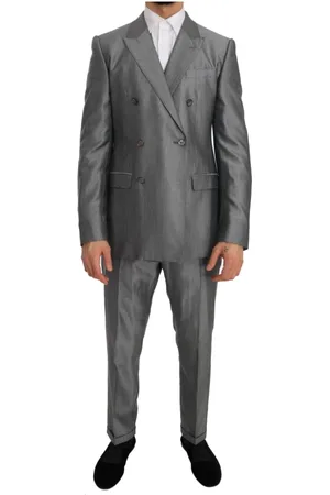 Dolce & Gabbana Jakkesæt, Herre, Sort, M, Uld, Sort Crystal Bee Slim Fit Suit