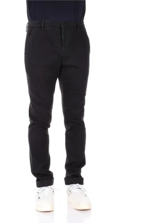 Dondup Bukser, Herre, Sort, W35, Uld, Stilfulde Slim-Fit Bukser
