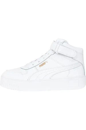 PUMA Sko, Dame, Hvid, 40 1/2 EU, Læder, Hvide Læder Høje Sneakers