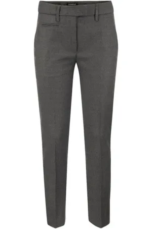 Dondup Bukser, Herre, Grå, W33, Uld, Slim-fit Uldbukser