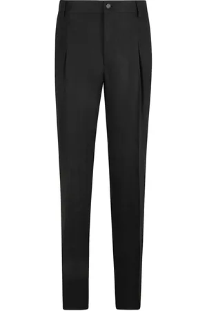 Dolce & Gabbana Bukser, Herre, Sort, XL, Uld, Stilfulde sorte bukser til mænd
