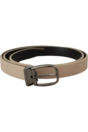 Dolce & Gabbana Tilbehør, Herre, , 90 CM, Læder, Vitello Logo Metal Spænde Bælte