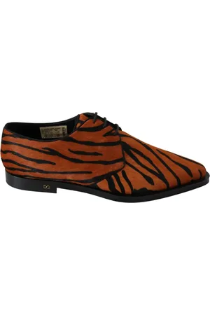 Dolce & Gabbana Sko, Dame, , 41 EU, Læder, Tiger Mønster Formel Brogue Sko