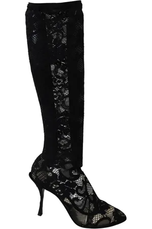Dolce & Gabbana Sko, Dame, Sort, 36 EU, Uld, Elegante Blonder Sokker Støvler Sko Pumps