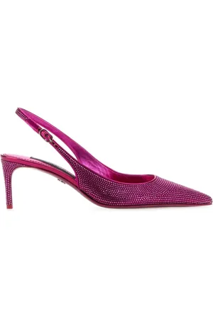 Dolce & Gabbana Sko, Dame, Lilla, 36 EU, Satin, Luksuriøse Embellished Satin Lollo Pumps