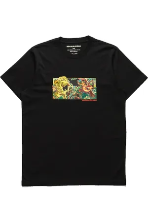 Maharishi Top, Herre, Sort, S, Bomuld, Samurai Tiger Print T-shirt