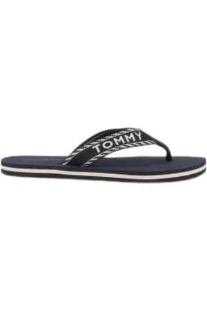 Tommy Hilfiger Sko, Dame, Blå, 37 EU, Polyester, Webbing Sandaler