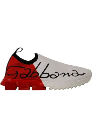 Dolce & Gabbana Sko, Dame, Flerfarvet, 39 EU, Polyester, Hvide Røde Sorrento Sandaler Sneakers