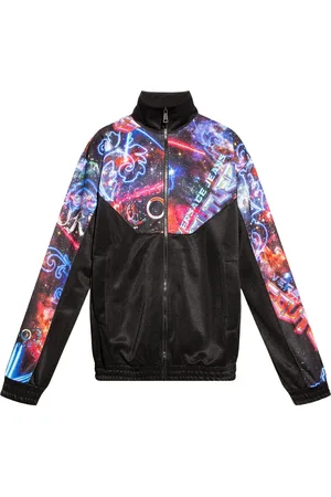 VERSACE Jakke, Herre, Sort, XS, Rum Motiv Track Jakke