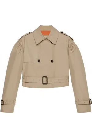 Gucci Jakke, Dame, , XS, Bomuld, Garbadine Trench Jakke