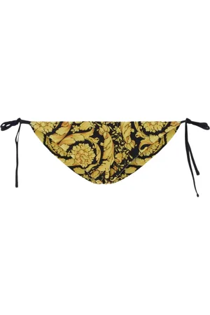 VERSACE Badetøj, Dame, Gul, L, Polyester, Barocco Bikini Bund
