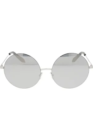 Victoria Beckham Tilbehør, Dame, Grå, ONE SIZE, Uld, Stilfulde solbriller, Supra Round Design