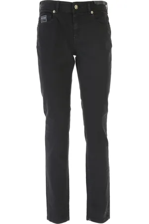 VERSACE Jeans, Dame, Sort, W30, Denim, Sorte Skinny Jeans i Strækbart Denim
