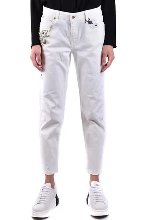 Twin-Set Jeans, Dame, Hvid, W25, Løstsiddende jeans