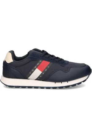Tommy Hilfiger Sko, Herre, Blå, 43 EU, Læder, Retro Runner Ess Sneaker