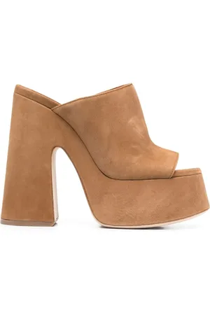 vic matiè Sko, Dame, Brun, 40 EU, Læder, Brune Platform Mules