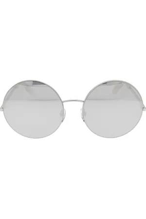 Victoria Beckham Tilbehør, Dame, Grå, ONE SIZE, Minimalistiske runde solbriller