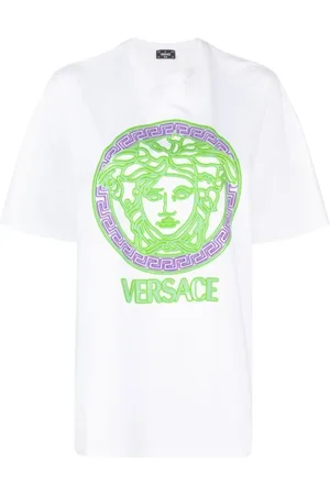 VERSACE Top, Dame, Hvid, S, Uld, Dametøj T-shirts og poloer Hvid Aw23