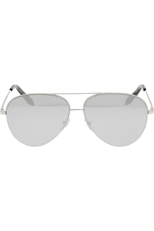 Victoria Beckham Tilbehør, Dame, Grå, ONE SIZE, Premium Aviator Solbriller - Hæv Din Stil