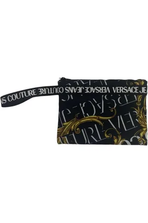 VERSACE Taske, Herre, Sort, ONE SIZE, Nylon, Logo Couture All Over Håndledstaske