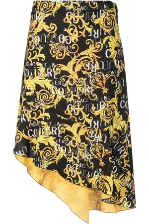 VERSACE Nederdel, Dame, Sort, S, Uld, Sort Ss23 Midi Nederdel - Stilfuld og alsidig