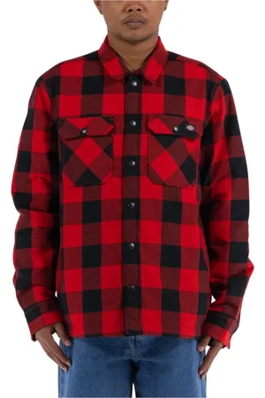 Dickies Skjorte, Herre, Rød, M, Bomuld, Foret Sacramento Jakke