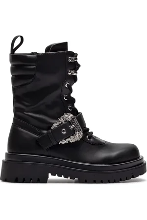 VERSACE Sko, Dame, Sort, 38 EU, Uld, Sorte Ankelstøvler til Kvinder med 5 cm Hæl
