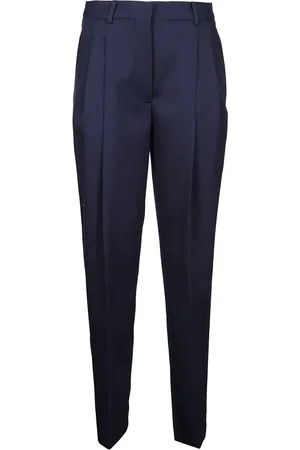Victoria Beckham Bukser, Dame, Blå, 2XS, Uld, Marineblå Chinos til Stilfulde Kvinder