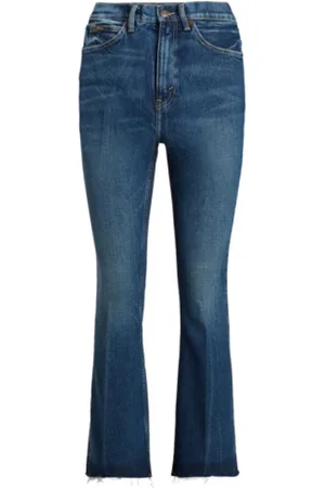 Ralph Lauren Jeans, Dame, Blå, W26, Bomuld, Sharona Crop Flare Jeans