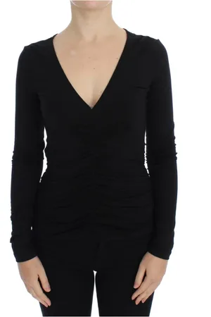 VERSACE Strik, Dame, Sort, XS, Sort Stræk Langærmet Sweater