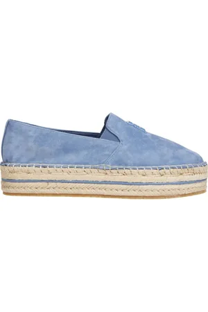 Tommy Hilfiger Sko, Dame, Blå, 39 EU, Bomuld, Flatform Espadrille