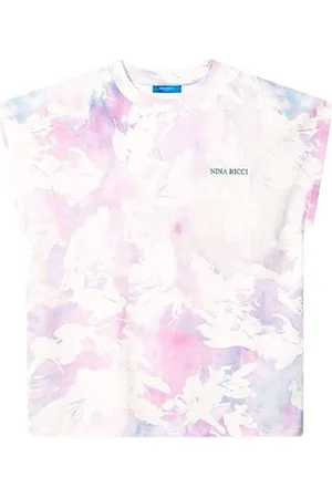 Nina Ricci Top, Dame, Lyserød, S, Bomuld, Tie Dye Crop Top