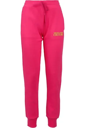 VERSACE Bukser, Dame, Lyserød, XS, Bomuld, Logo Print Joggers
