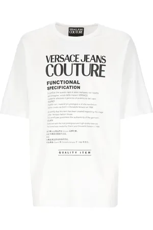 VERSACE Top, Herre, Hvid, 2XL, Bomuld, Kortærmet T-shirt