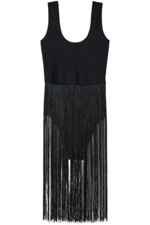Twin-Set Top, Dame, Sort, S, Uld, Body Point Frynse - S