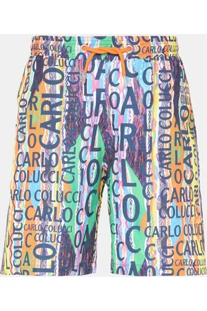 Carlo Colucci Badetøj, Herre, Hvid, S, Polyester, Herre Caproni Badeshorts
