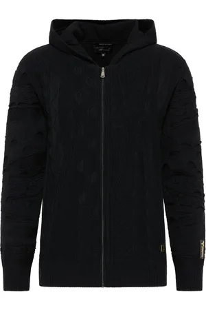 Carlo Colucci Sweathshirts & Hoodies, Herre, Sort, S, Ensfarvet Edizione Hættetrøje Copello