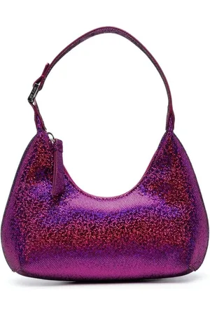 By Far Taske, Dame, Lyserød, ONE SIZE, Uld, Fuchsia Glitter Skuldertaske
