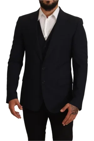Dolce & Gabbana Jakkesæt, Herre, Blå, L, Uld, DG Martini Blazer Jakkesæt