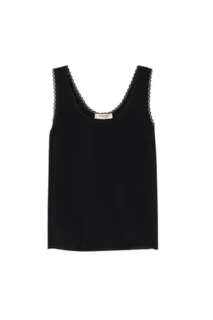 Twin-Set Top, Dame, Sort, XS, Bomuld, T-shirts og Polos Sort