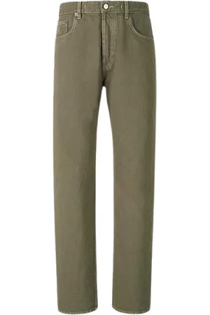 Jacquemus Jeans, Dame, Grøn, W31, Denim, Straight Leg Jeans - Mid Rise - Vintage Vasket Denim