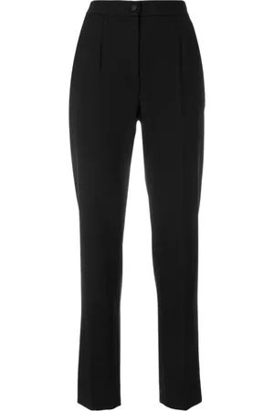 Dolce & Gabbana Bukser, Dame, Sort, XS, Uld, Klassiske sorte straight bukser