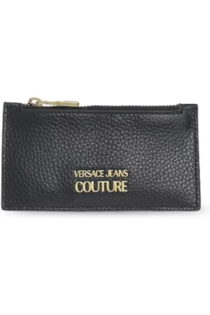 VERSACE Tilbehør, Herre, Sort, ONE SIZE, Metal Logo Herre Pung med Lynlås Lukning