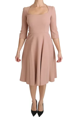 Dolce & Gabbana Kjole, Dame, Lyserød, 2XS, Bomuld, A-line Viskosekjole