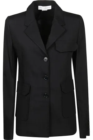 Victoria Beckham Jakke, Dame, Sort, XS, Sort enkeltknap jakke