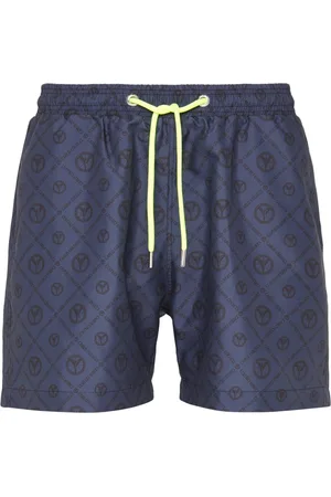 Carlo Colucci Badetøj, Herre, Blå, XS, Herre Logo Print Badeshorts Carazzato
